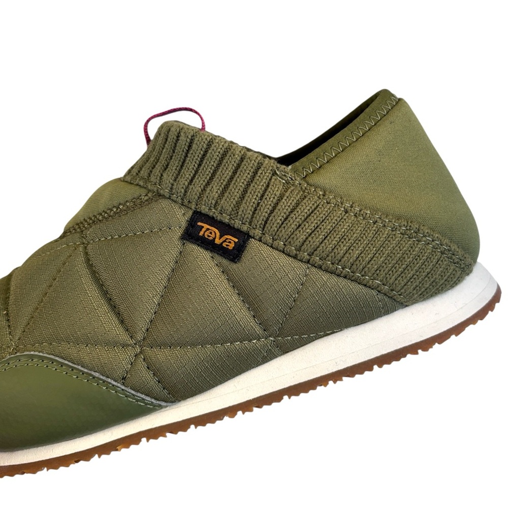 Teva Olive Green Slip-On Shoes with Pink Accent - Picture 3 of 10